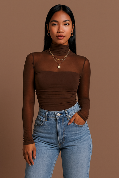 Long Sleeve Turtleneck Bodysuit